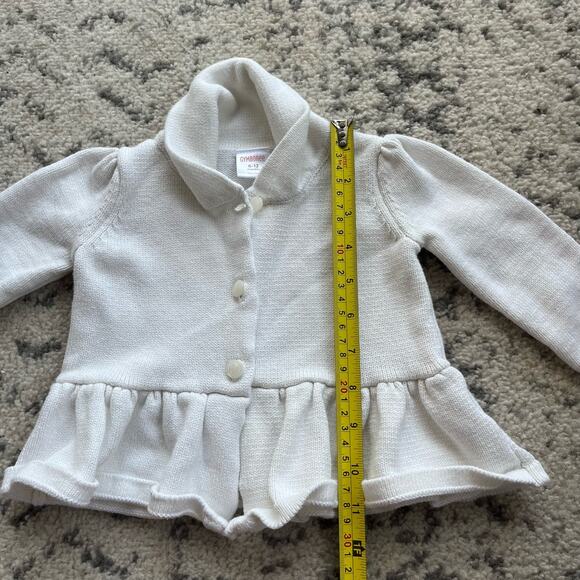 Gymboree Baby Ivory Peplum Button-Down Cardigan Size 6-12 months - Picture 5 of 5